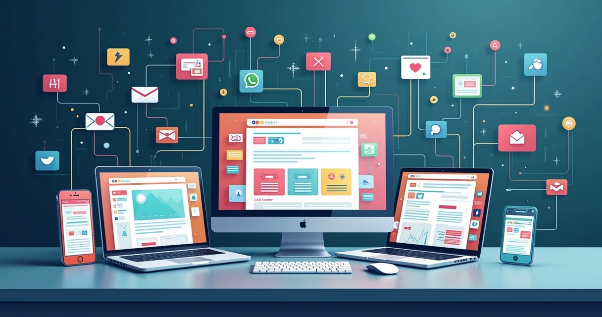 Canais digitais integrados mostrando jornada do cliente