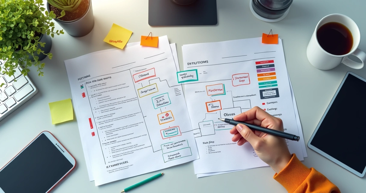 Mapa visual de jornada personalizada para clientes BPO, com etapas e ícones de reuniões e metas 