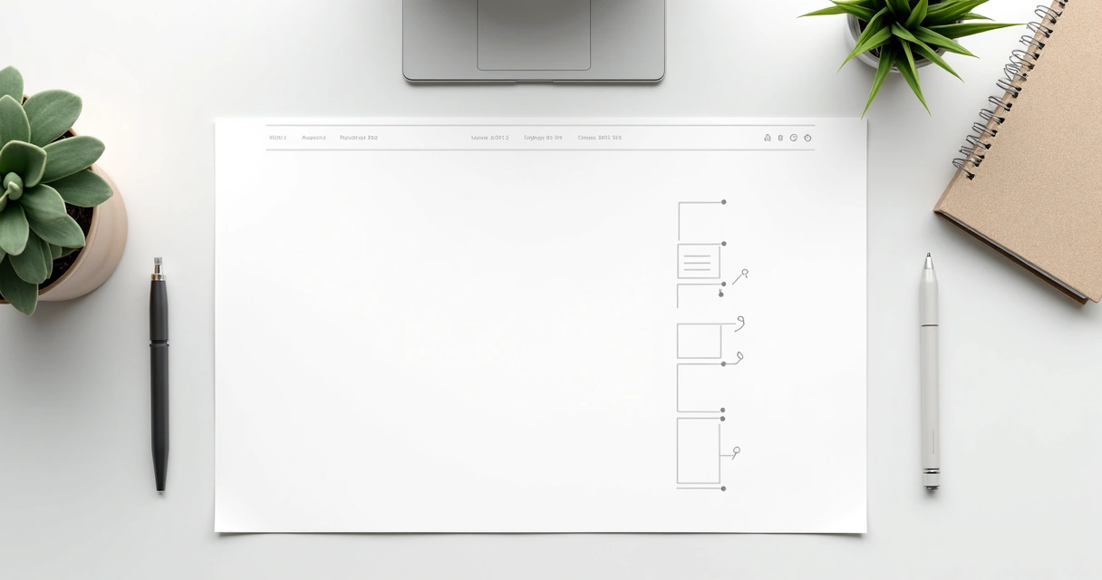 Fluxo de navegação simples em site institucional 