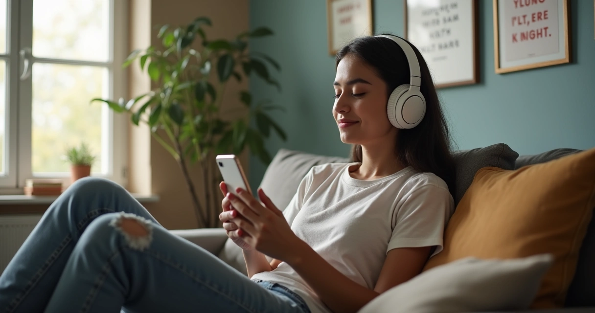 Jovem usa aplicativo de reprogramação mental no celular 