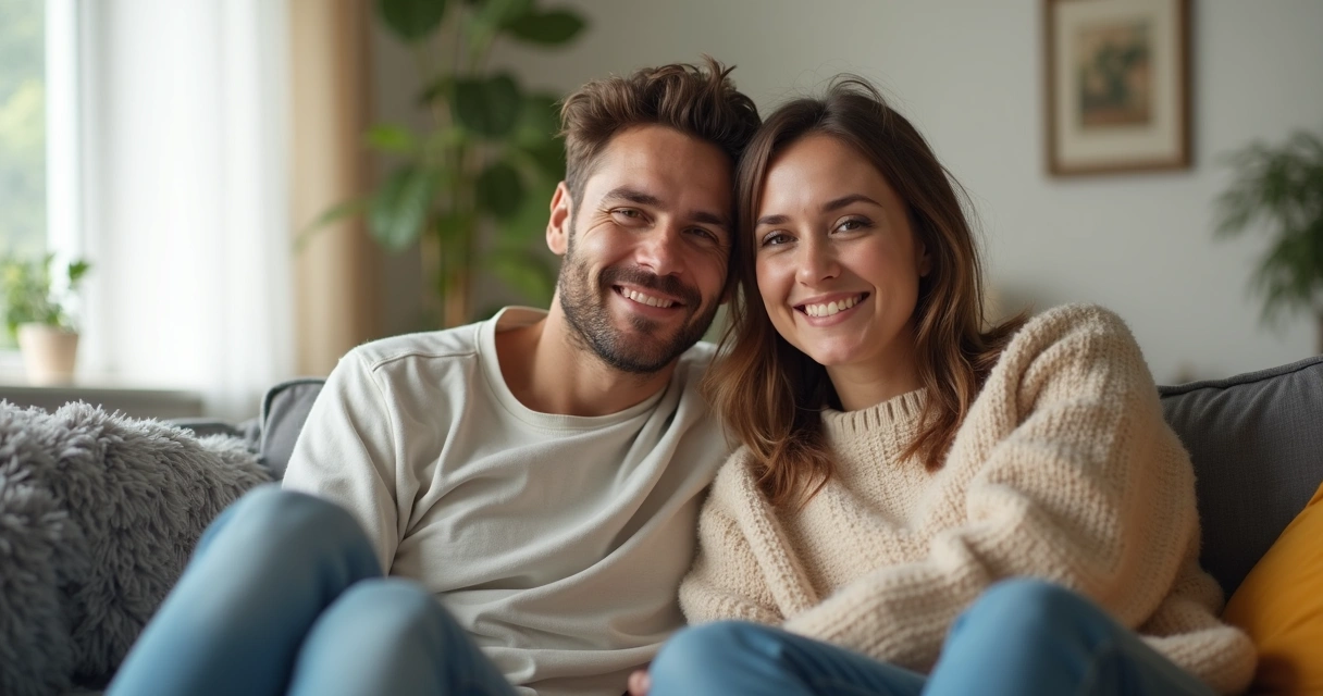 Casal jovem sorrindo recuperando autoestima 