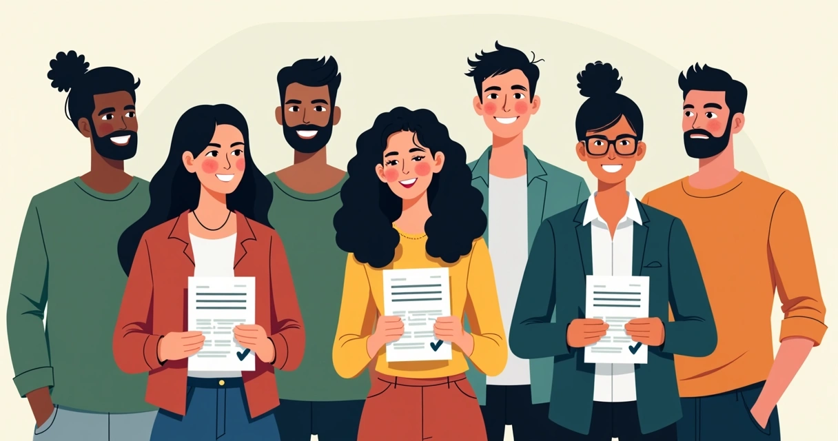 Jovens segurando título de eleitor 