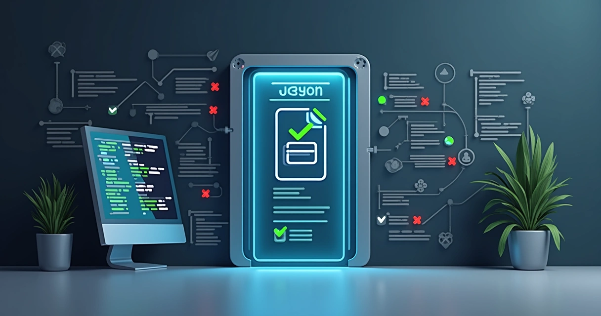 Diagrama esquemático ilustrando validação JSON Schema em NFS-e
