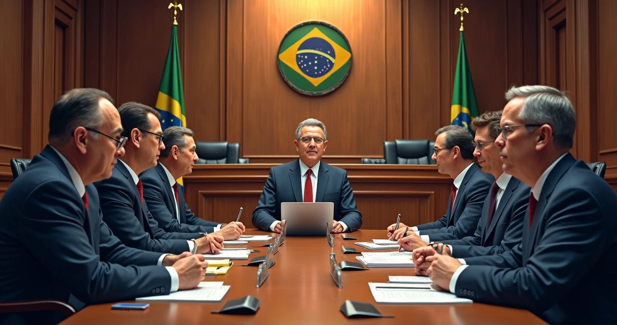 Ministros do Supremo Tribunal Federal reunidos em plenário durante sessão decisiva 