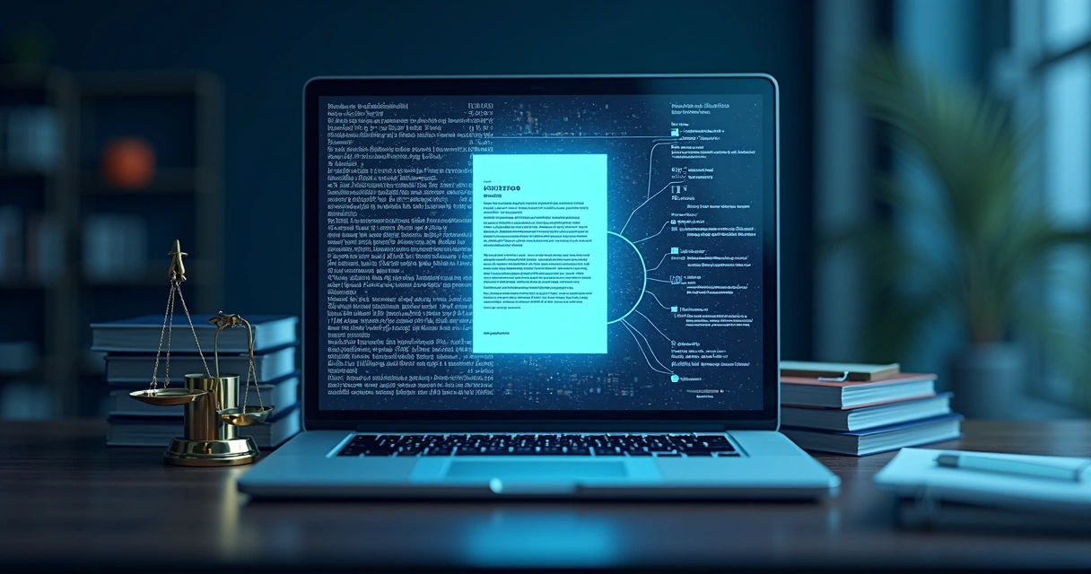 Interface de agente de IA analisando documento jurídico 