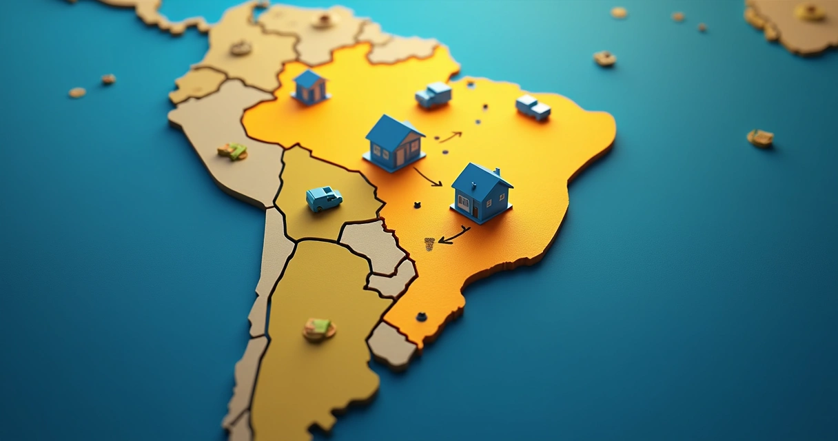 Mapa mostrando domicílios nos estados e jurisdição do ITCMD 
