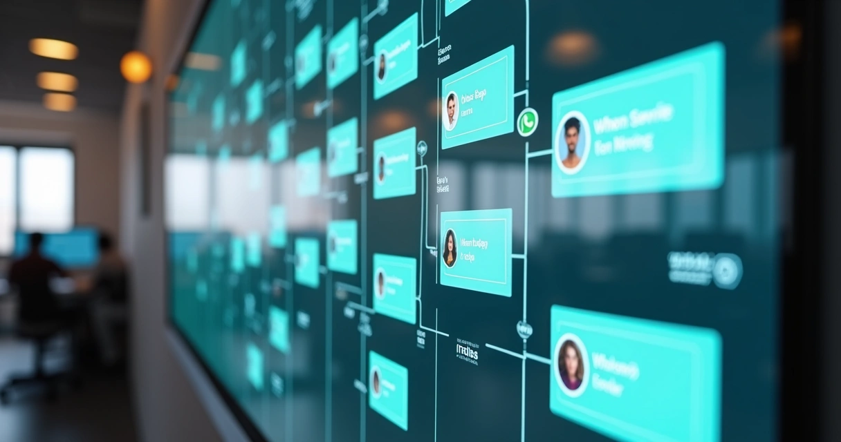 Quadro Kanban digital para atendimento pelo WhatsApp e outros canais 