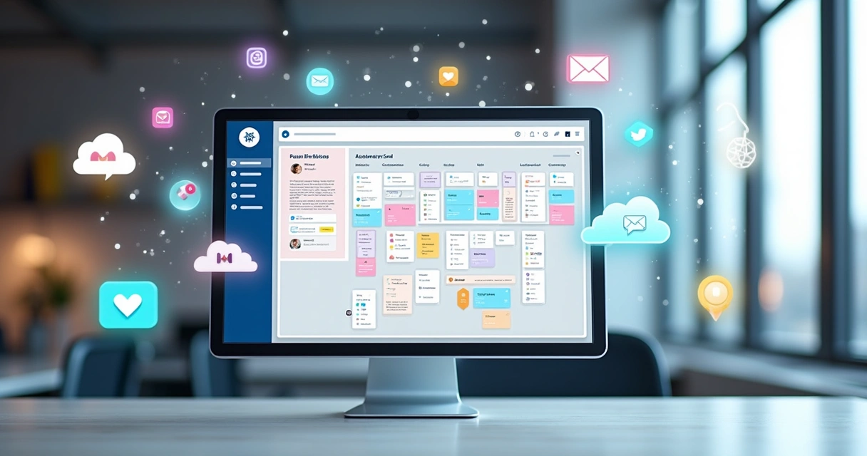Painel Kanban digital recebendo dados de diferentes sistemas em tempo real