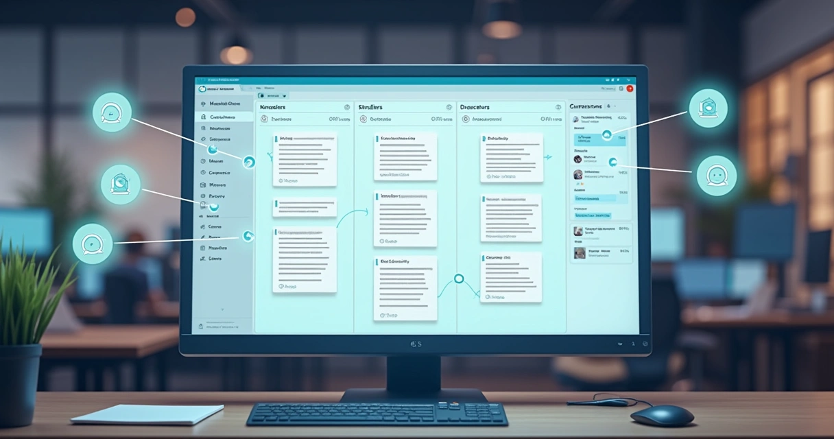 Quadro kanban integrado a automação de WhatsApp e dados de NPS