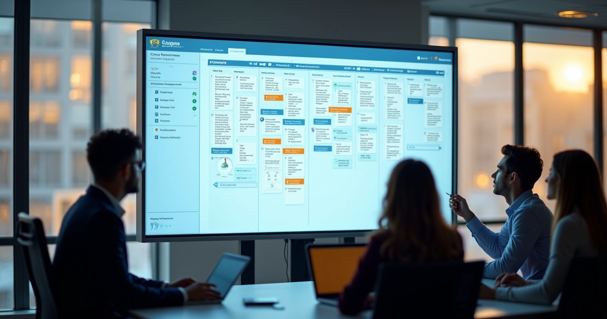 Quadro Kanban com processos jurídicos digitais em destaque