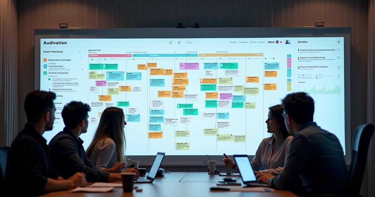 Quadro Kanban colorido e funcional no Notion para acompanhamento ágil de tarefas empresariais 