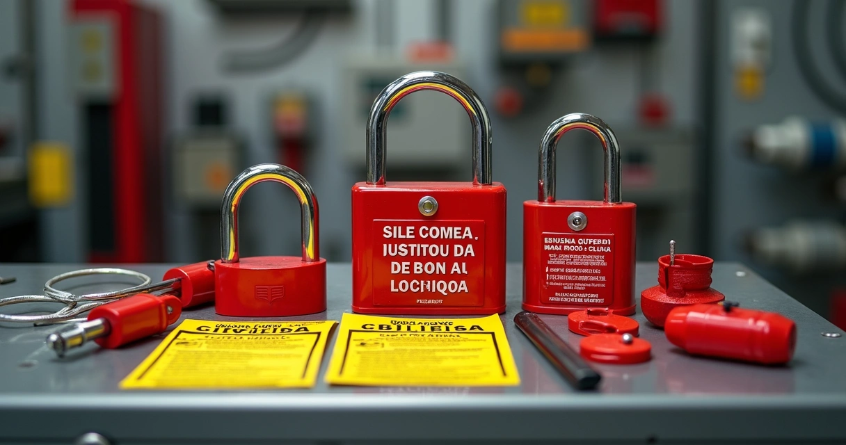 Dispositivos de bloqueio e sinalização para LOTO sobre bancada