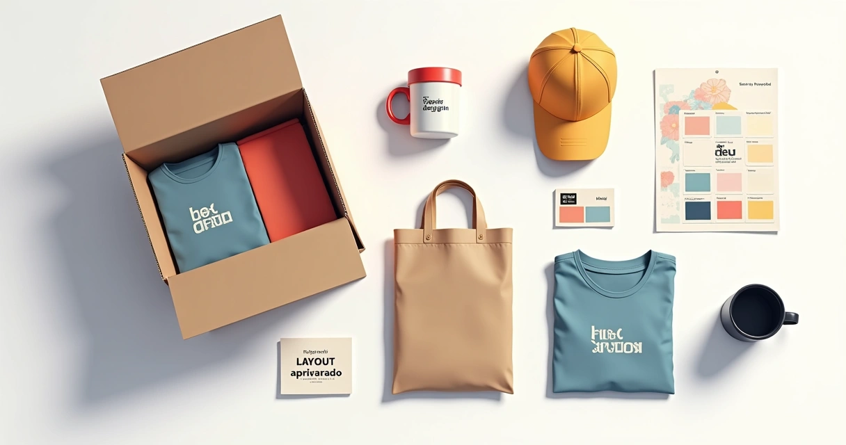 Kit corporativo com camiseta, ecobag e boné personalizados