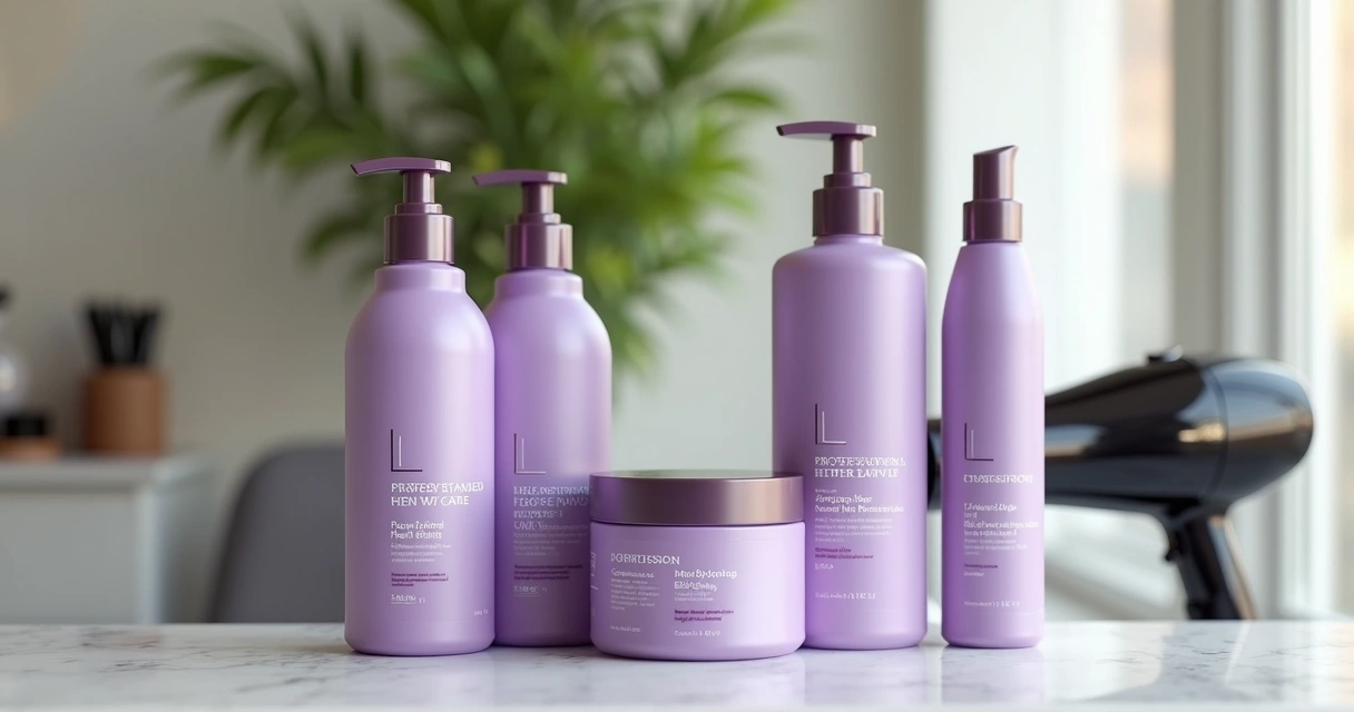 Kit de produtos profissionais para cuidar do cabelo loiro sujo 