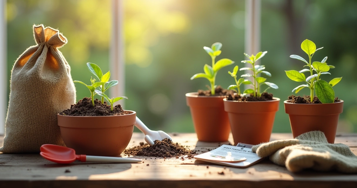 Kit de jardinagem faça-você-mesmo 