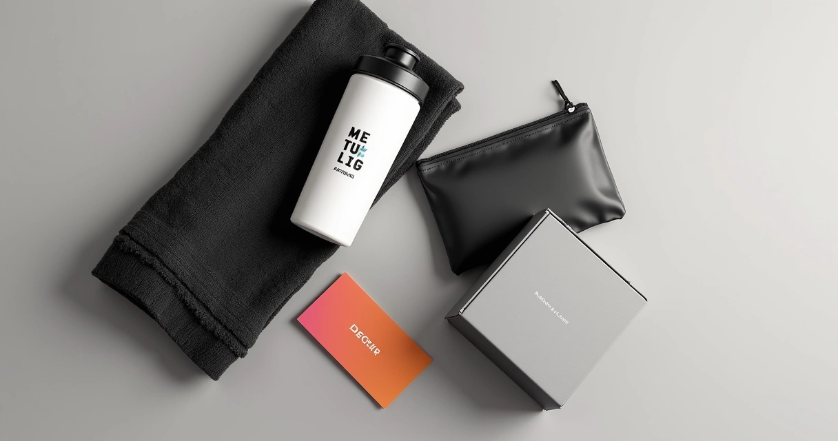 Kit promocional fitness com coqueteleira, toalha e suplemento 