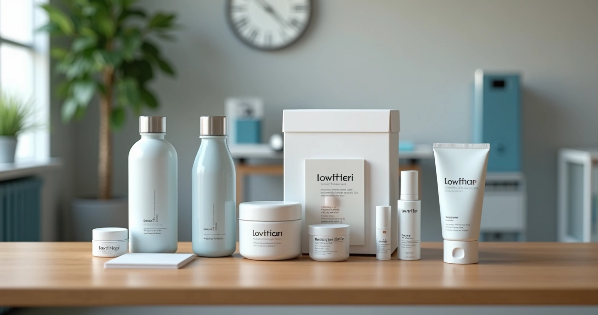 Kit personalizado de brindes em mesa de consultório 