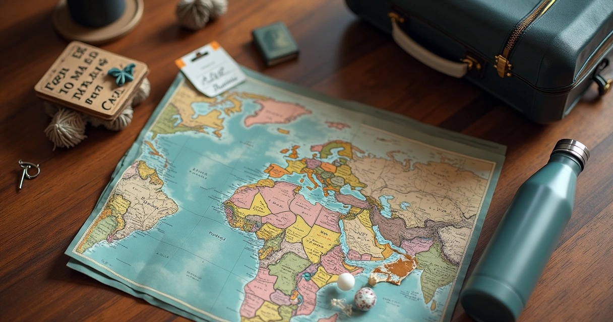 Kit temático de boas-vindas para viagem 