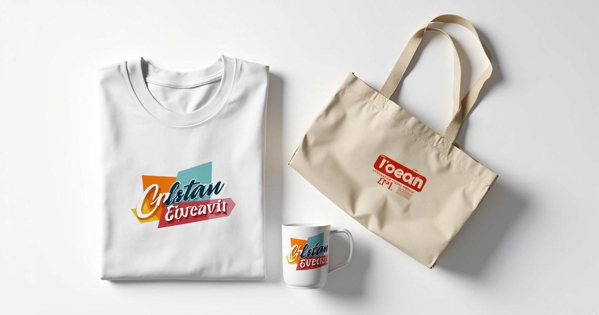 Kit de brindes personalizados para evento corporativo com camiseta, caneca e ecobag 