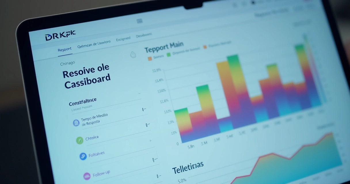 Dashboard SDR mostrando KPIs e métricas gráficas 