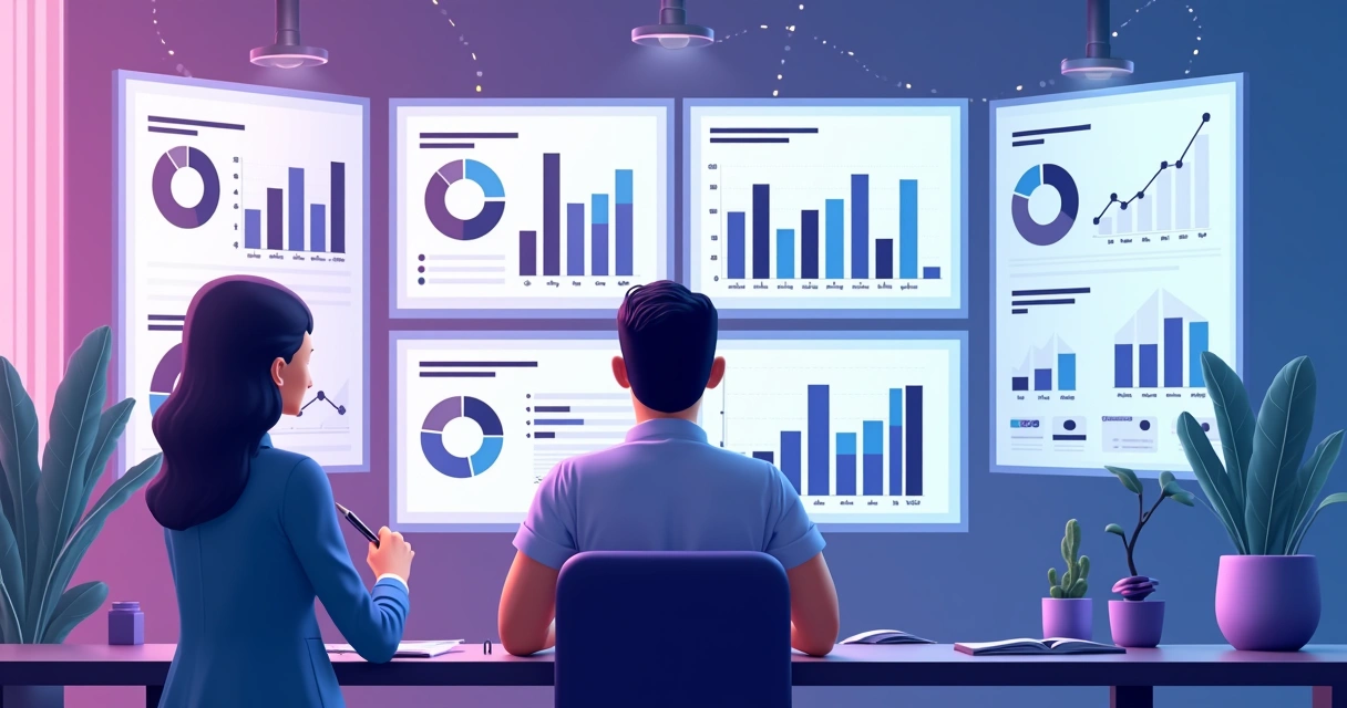 KPIs de parcerias sendo acompanhados em tela e relatórios 
