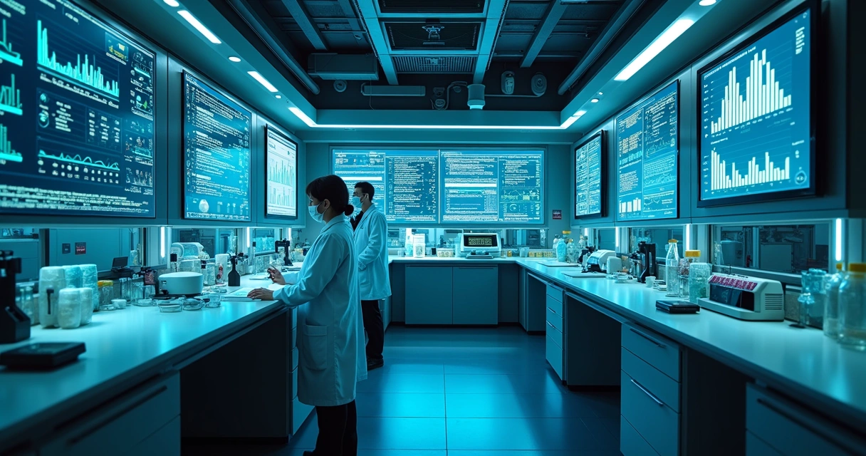 Análise de sensores IoT em laboratório moderno 