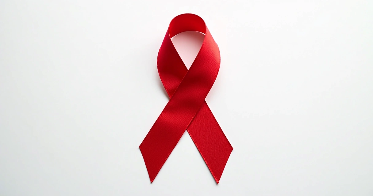 Laço vermelho símbolo do combate à AIDS 