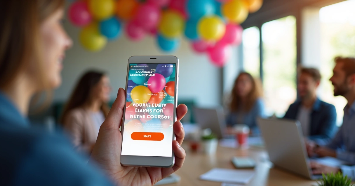 Campanha de lançamento de curso com anúncio em celular 