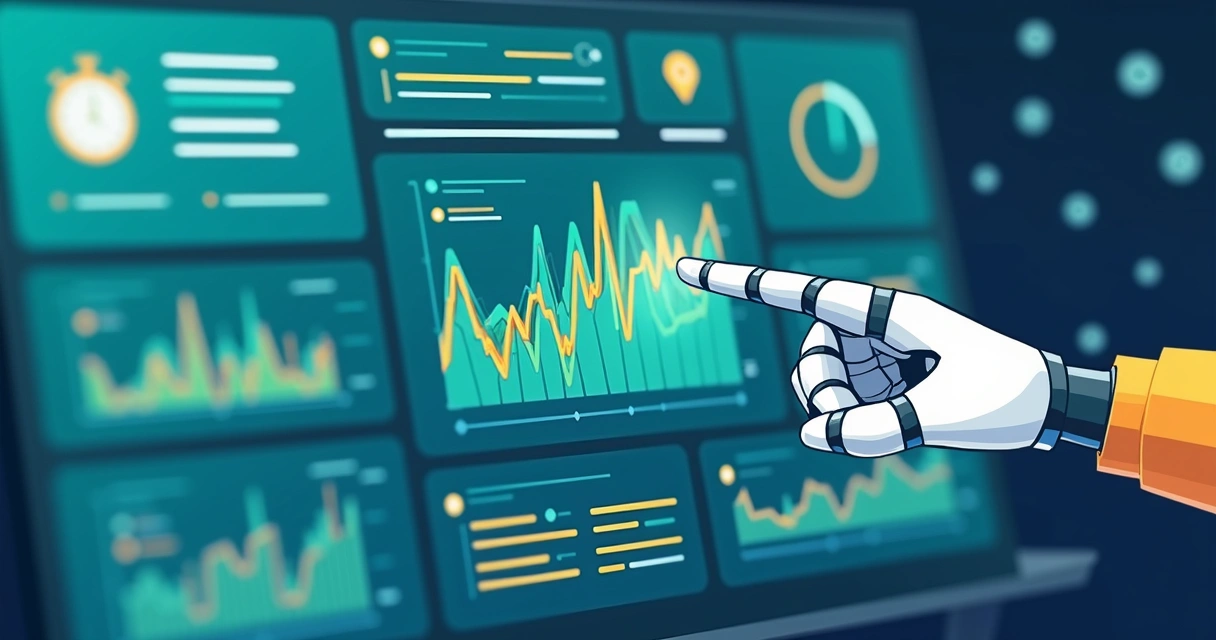Painel de controle exibindo gráfico de lances automáticos sendo ajustados por IA 