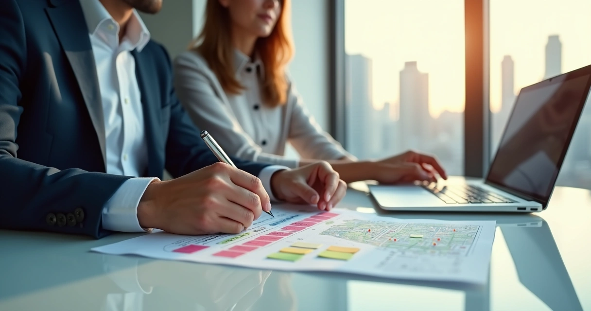 Pessoa analisando edital de leilão de imóveis 