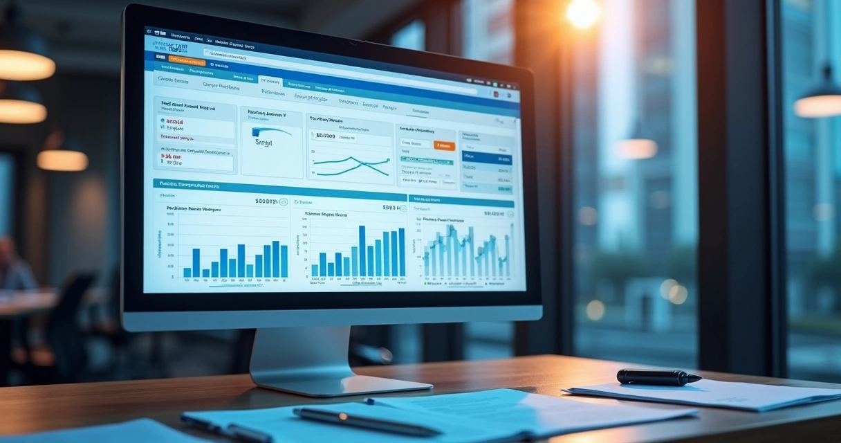 Tela de computador mostrando plataforma digital de pregão eletrônico com lances em destaque e gráficos de análise de propostas 