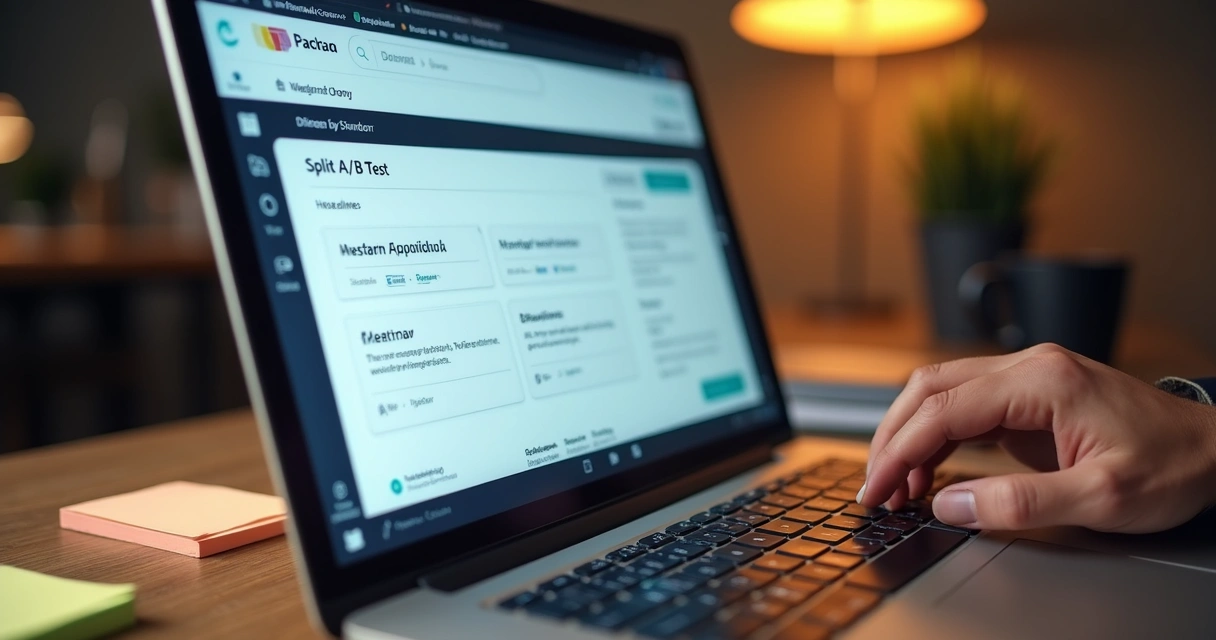 Construção de landing page com teste A/B. 