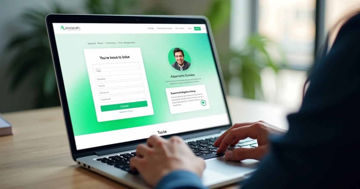 Tela de landing page com formulário preenchido e depoimento de cliente 
