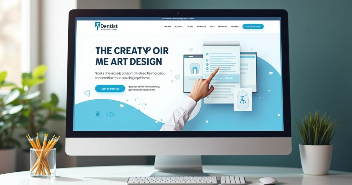 Landing page de clínica odontológica exibindo microcopy em botões e campos