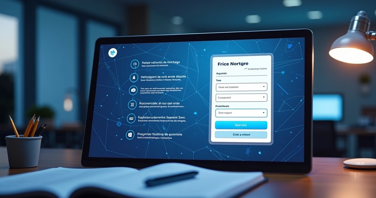 Página de conversão de SaaS com formulário e design moderno 