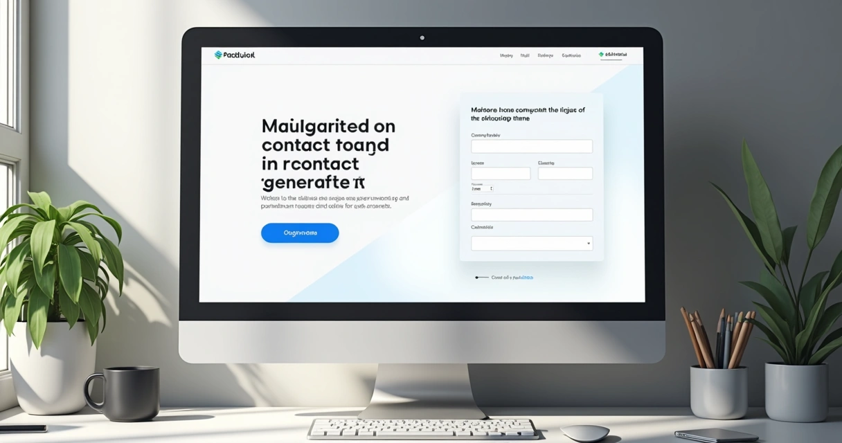 Exemplo claro de landing page com destaque para formulário 