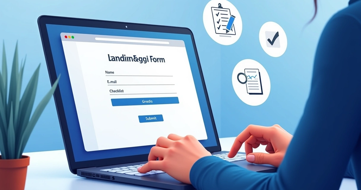 Formulário de landing page com campos simples e botão destacado 