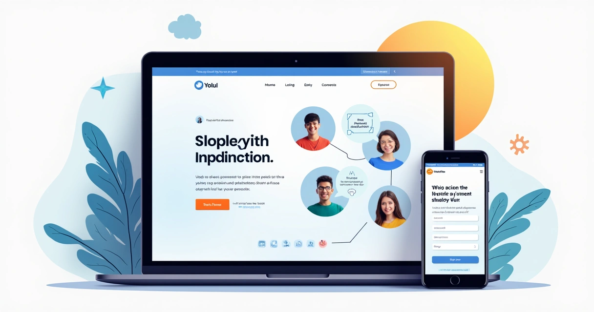 Exemplo visual de landing page para anúncios digitais 