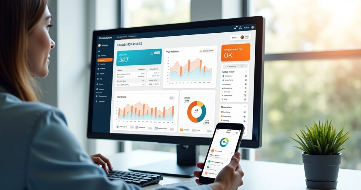 Custom web application dashboard with mobile API preview 