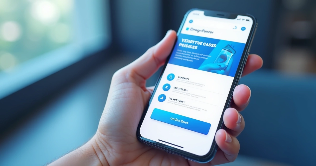 Layout de landing page adaptado para celular 
