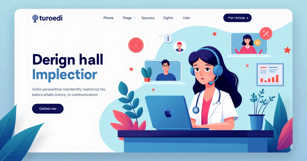 Exemplo de landing page de telecom personalizada para segmento de saúde 
