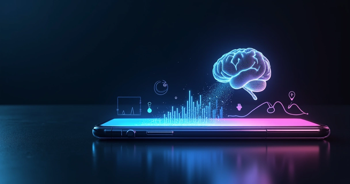 Conceito visual de landing page veloz otimizada por IA para conversão 