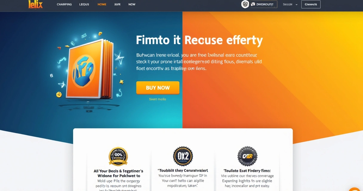 Landing page de venda de produto digital com destaque para botão de compra 