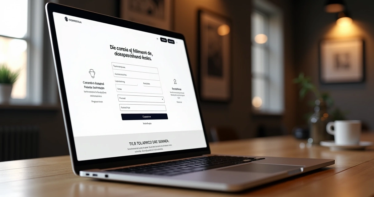 Exemplo de landing page B2B com formulário enxuto e informações claras 