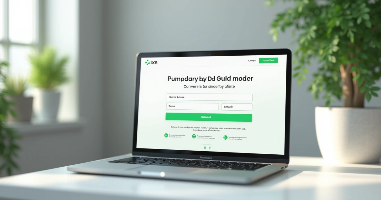 Landing page com formulário e botão de chamada para ação 