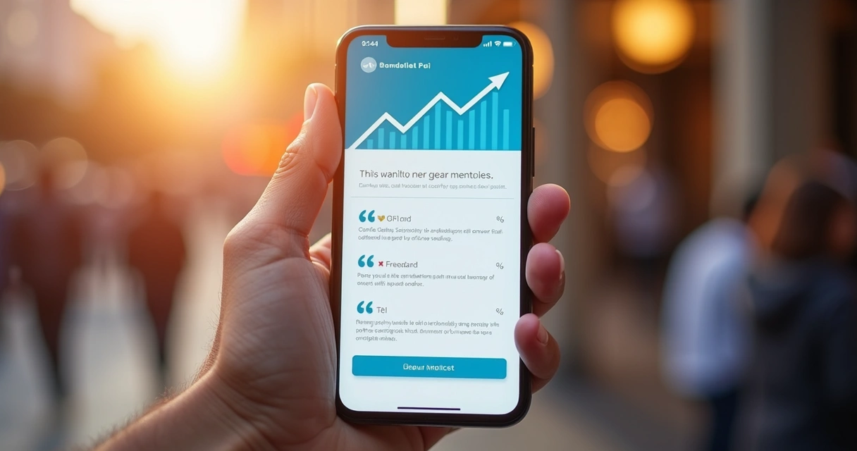 Landing page mobile com depoimentos de clientes 