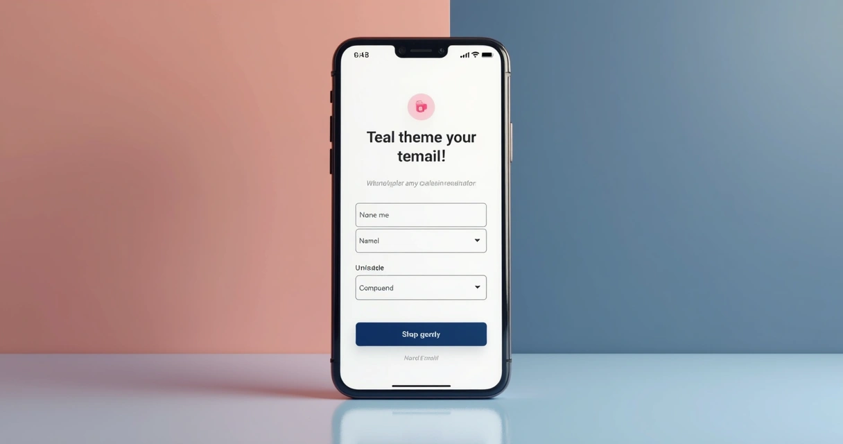 Versão mobile de landing page com destaque para formulário 