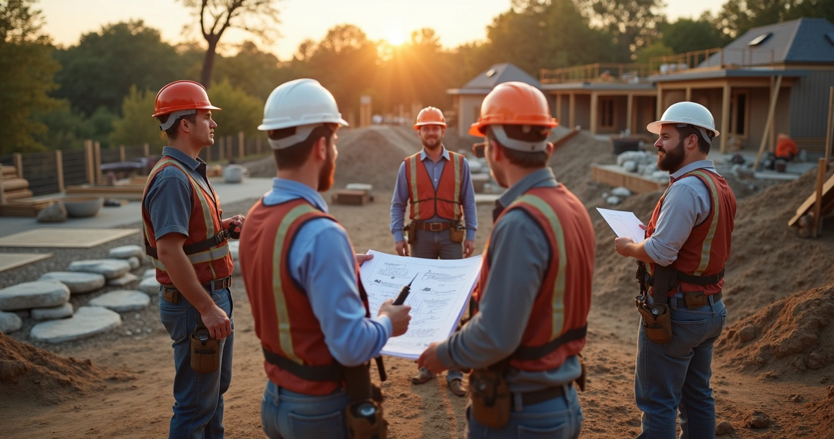 Multiple contractors coordinating on a construction site