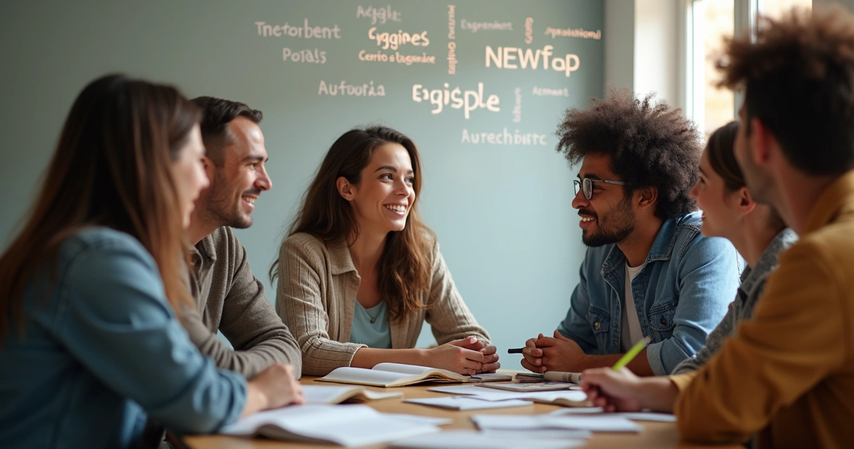 Group discussion about language shaping identity 