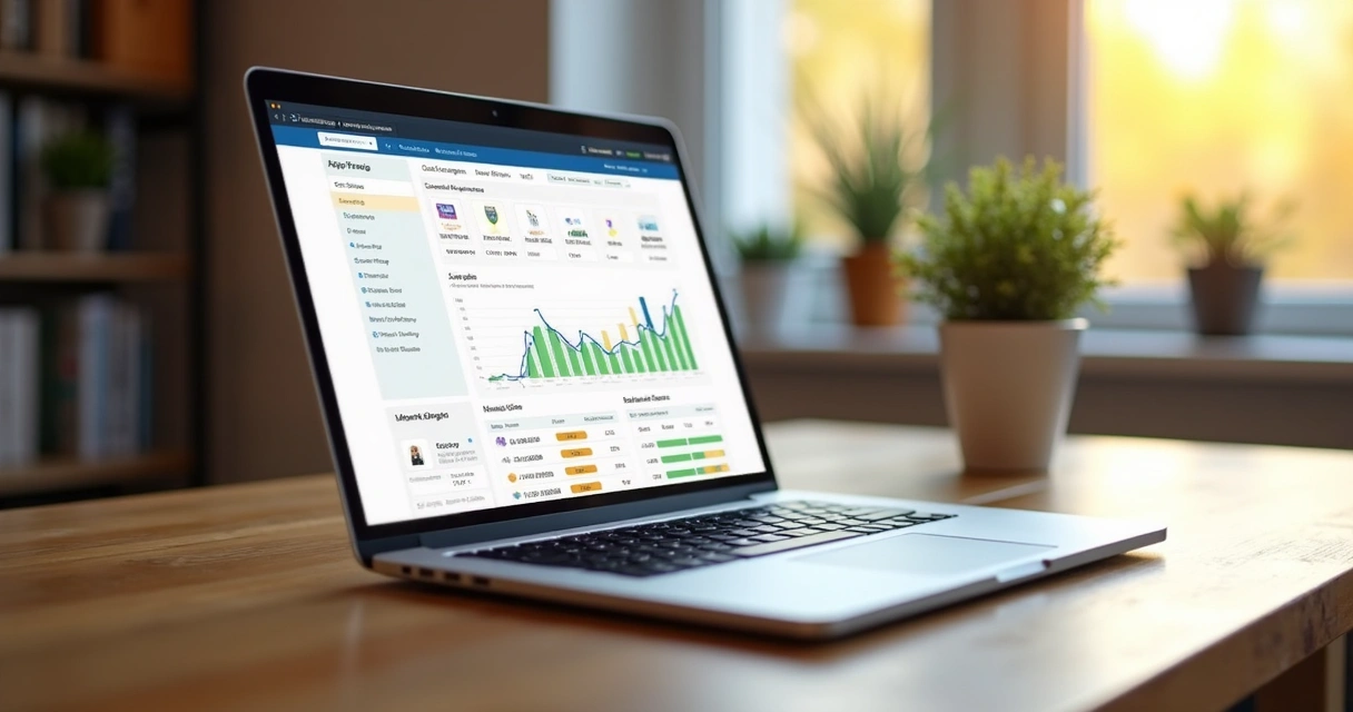 Notebook exibindo análises de vendas em site de marketplace.